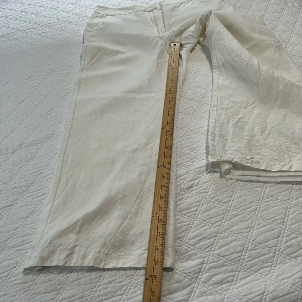 Covington petite wide leg linen pants 12p